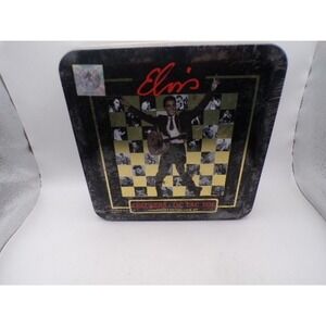 Elvis Presley Checkers & Tic Tac Toe Collector Edition Game Set USAopoly Tin New